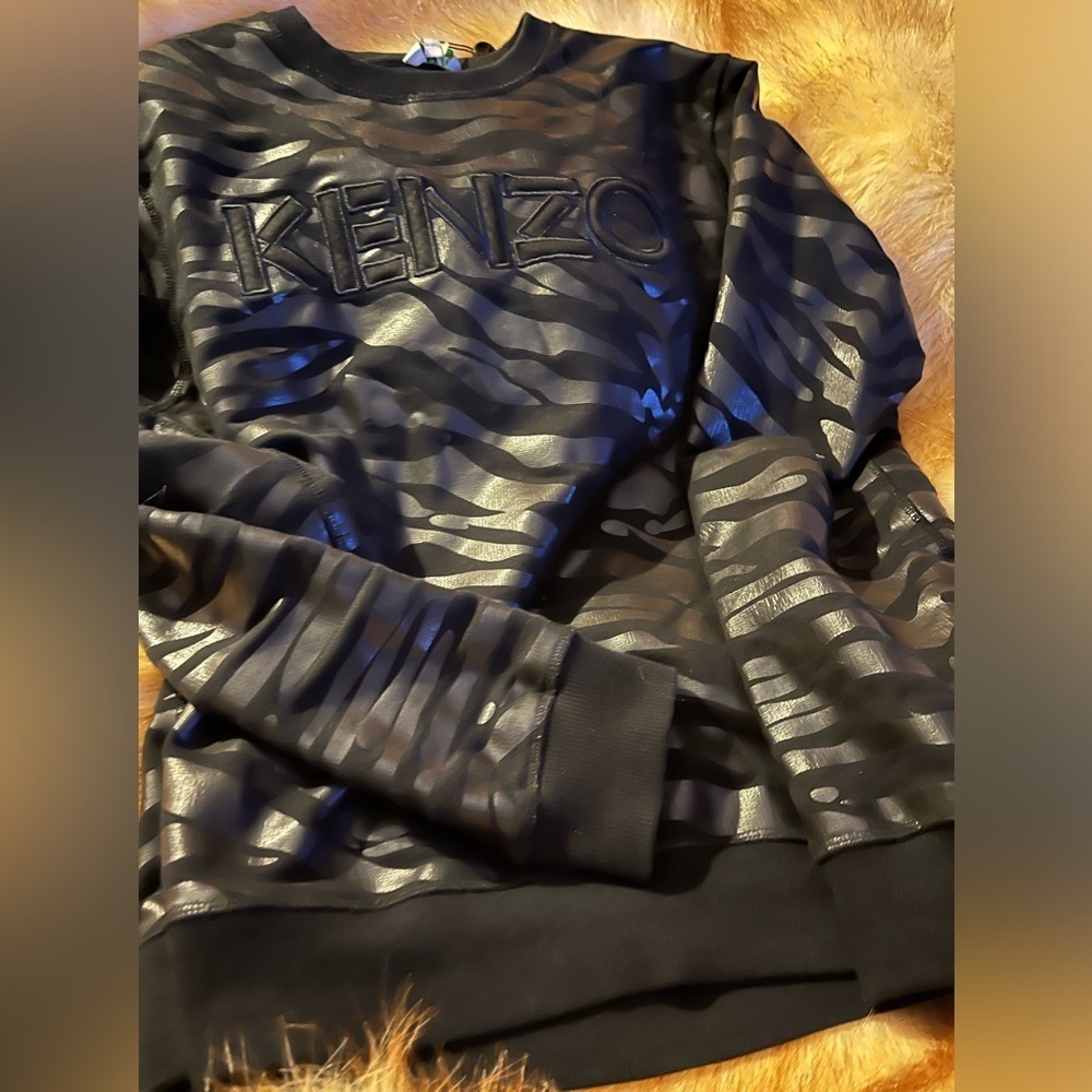 - Kenzo animal print sweatshirt size medium black cotton - Picture 3 of 6